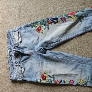 Floral jeans